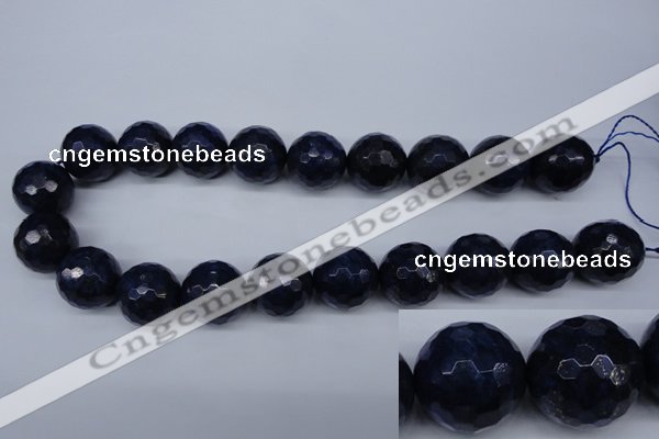 CNL608 15.5 inches 20mm faceted round natural lapis lazuli gemstone beads