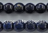 CNL636 15.5 inches 13*14mm pumpkin natural lapis lazuli beads