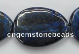CNL655 15.5 inches 25*35mm flat teardrop natural lapis lazuli beads