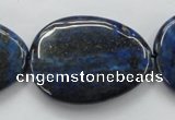 CNL655 15.5 inches 25*35mm flat teardrop natural lapis lazuli beads