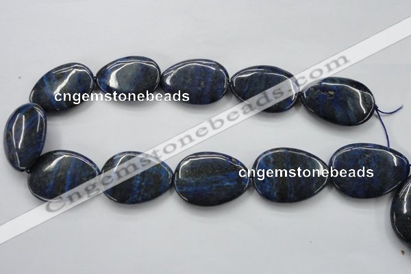 CNL655 15.5 inches 25*35mm flat teardrop natural lapis lazuli beads