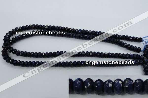 CNL872 15.5 inches 5*8mm faceted rondelle natural lapis lazuli beads