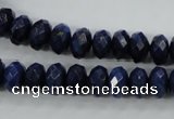 CNL873 15.5 inches 6*10mm faceted rondelle natural lapis lazuli beads