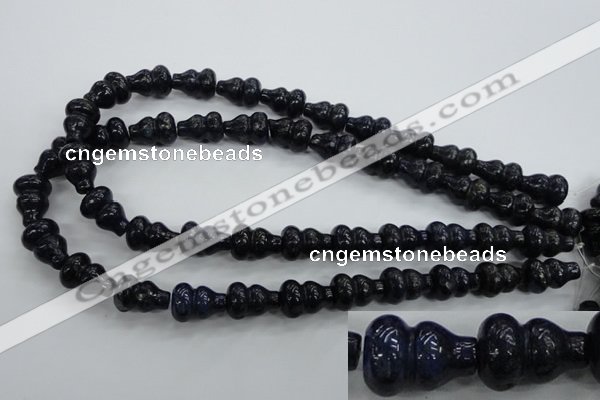 CNL916 15.5 inches 12*16mm calabash natural lapis lazuli beads