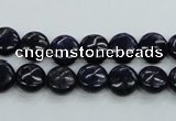 CNL922 15.5 inches 8mm flat round natural lapis lazuli gemstone beads