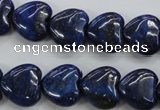 CNL933 15.5 inches 14*14mm heart natural lapis lazuli gemstone beads