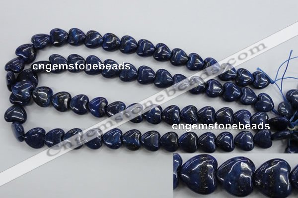 CNL933 15.5 inches 14*14mm heart natural lapis lazuli gemstone beads