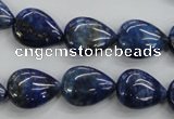 CNL955 15.5 inches 12*16mm flat teardrop natural lapis lazuli beads