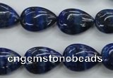 CNL956 15.5 inches 13*18mm flat teardrop natural lapis lazuli beads