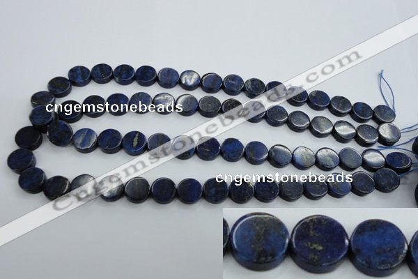 CNL988 15.5 inches 12mm coin natural lapis lazuli gemstone beads