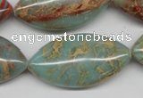 CNS100 15.5 inches 20*40mm marquise natural serpentine jasper beads