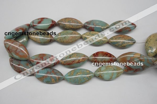 CNS100 15.5 inches 20*40mm marquise natural serpentine jasper beads