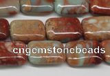 CNS110 15.5 inches 13*18mm rectangle natural serpentine jasper beads