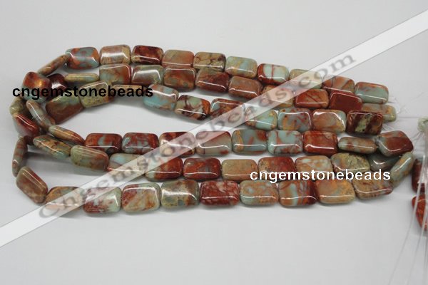 CNS110 15.5 inches 13*18mm rectangle natural serpentine jasper beads