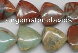 CNS117 15.5 inches 18*18mm triangle natural serpentine jasper beads