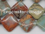 CNS121 15.5 inches 18*18mm diamond natural serpentine jasper beads