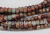 CNS128 15.5 inches 4*6mm rondelle natural serpentine jasper beads