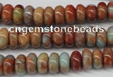 CNS130 15.5 inches 6*10mm rondelle natural serpentine jasper beads