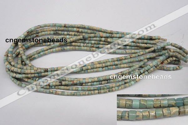 CNS135 15.5 inches 3.5*4mm heishi natural serpentine jasper beads