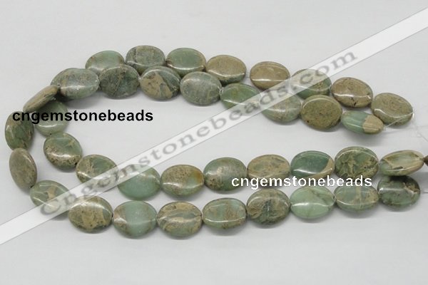 CNS14 16 inches 15*20mm oval natural serpentine jasper beads