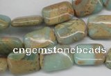 CNS146 15.5 inches 12*16mm rectangle natural serpentine jasper beads