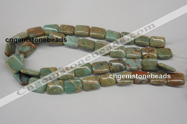 CNS148 15.5 inches 15*20mm rectangle natural serpentine jasper beads