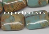 CNS149 15.5 inches 18*25mm rectangle natural serpentine jasper beads