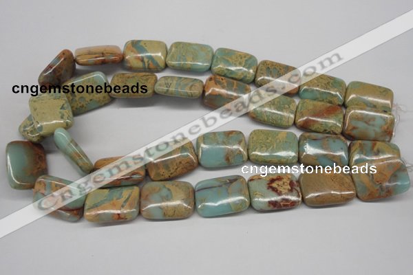 CNS149 15.5 inches 18*25mm rectangle natural serpentine jasper beads