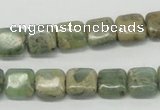 CNS15 16 inches 10*10mm square natural serpentine jasper beads