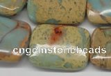 CNS151 15.5 inches 22*30mm rectangle natural serpentine jasper beads