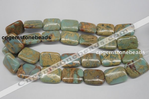 CNS151 15.5 inches 22*30mm rectangle natural serpentine jasper beads