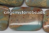 CNS152 15.5 inches 30*40mm rectangle natural serpentine jasper beads