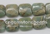 CNS16 16 inches 14*14mm square natural serpentine jasper beads