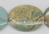 CNS170 15.5 inches 30*40mm oval natural serpentine jasper beads