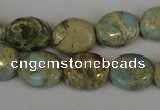 CNS188 15.5 inches 8*10mm oval natural serpentine jasper beads