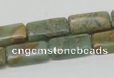 CNS19 16 inches 10*20mm rectangle natural serpentine jasper beads