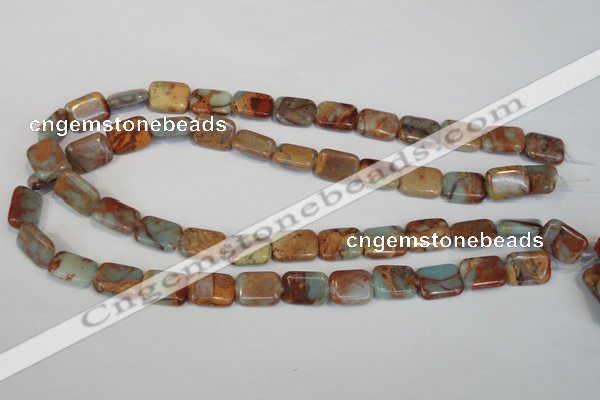 CNS194 15.5 inches 12*16mm rectangle natural serpentine jasper beads