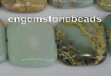 CNS195 15.5 inches 25*25mm square natural serpentine jasper beads