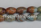 CNS203 15.5 inches 10*14mm rice natural serpentine jasper beads