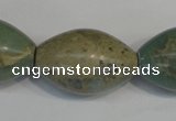 CNS208 15.5 inches 20*30mm rice natural serpentine jasper beads