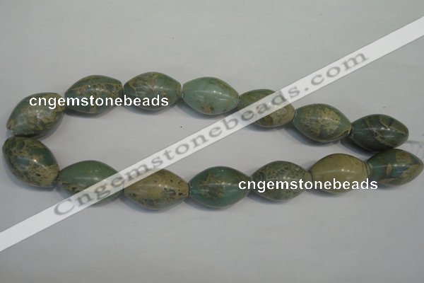 CNS208 15.5 inches 20*30mm rice natural serpentine jasper beads