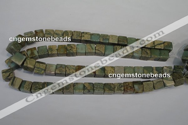 CNS210 15.5 inches 15*15mm cube natural serpentine jasper beads