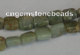 CNS212 15.5 inches 6*6mm square natural serpentine jasper beads