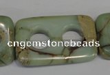 CNS227 15.5 inches 25*40mm carved rectangle natural serpentine jasper beads