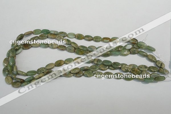 CNS240 15.5 inches 8*12mm oval natural serpentine jasper beads