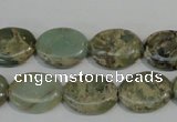 CNS241 15.5 inches 12*16mm oval natural serpentine jasper beads