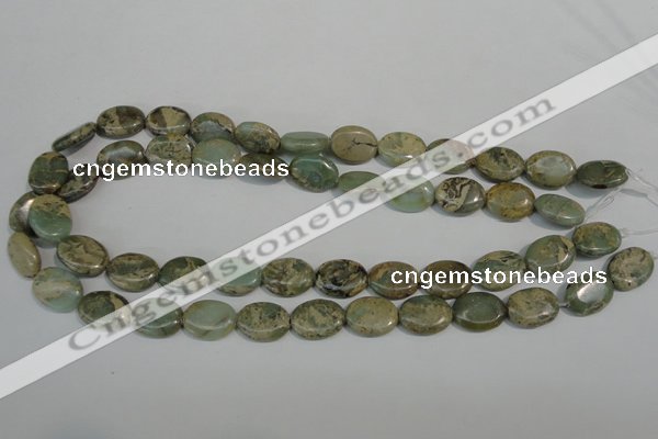 CNS241 15.5 inches 12*16mm oval natural serpentine jasper beads