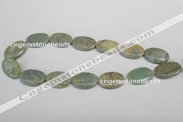 CNS243 15.5 inches 20*30mm oval natural serpentine jasper beads