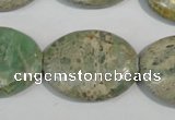 CNS244 15.5 inches 22*30mm oval natural serpentine jasper beads
