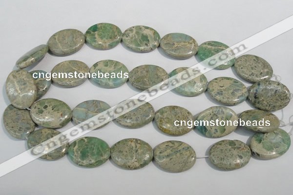 CNS244 15.5 inches 22*30mm oval natural serpentine jasper beads